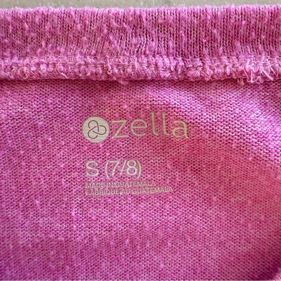 Zella Girl Supersoft Twist Front Long Sleeve Top Pink Heather Size S 7/8 - Picture 7 of 8